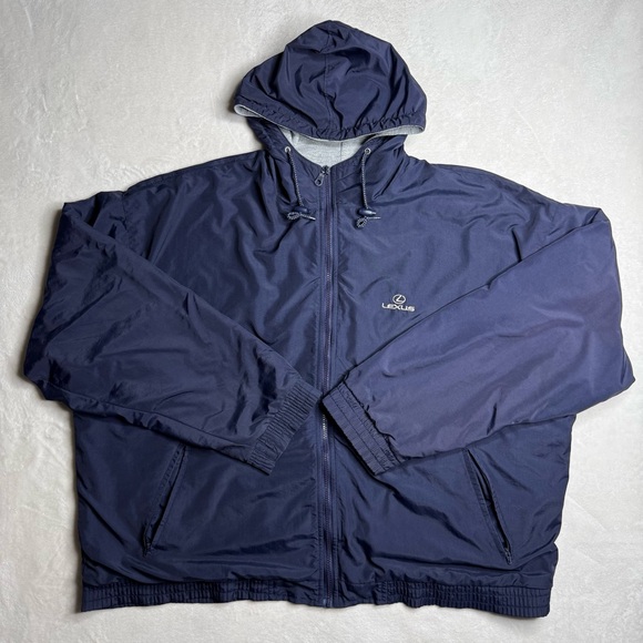 Vantage Outerwear Lexus Embroidered Hoodie Thick Jacket Windbreaker Men Size 2XL